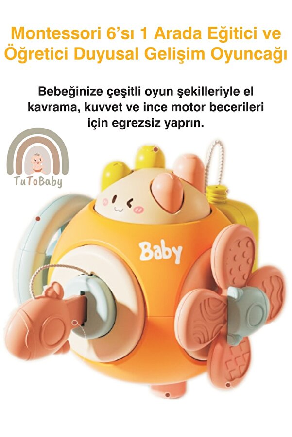 tutobaby Montessori 6'sı 1 arada Eğitici ve Öğretici Duyusal Gelişim Oyuncağı