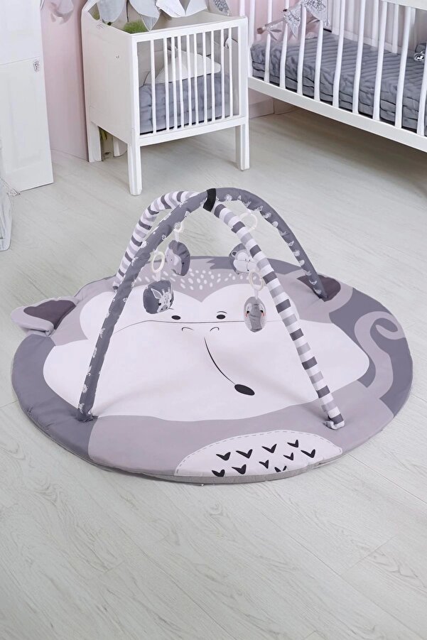 Genel Markalar Babyjest 3 Boyutlu Dokunuş Safari Hayvanlar Oyun Halısı 115x115cm - Maymun
