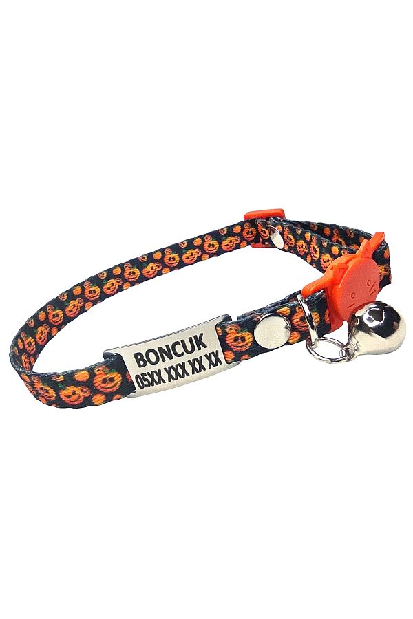 Ayz Aksesuar-Name Cat Collar with Safety Lock, Non-Shaking Name Tag, Cat Tag, Cat Name Tag, Safety Click 1