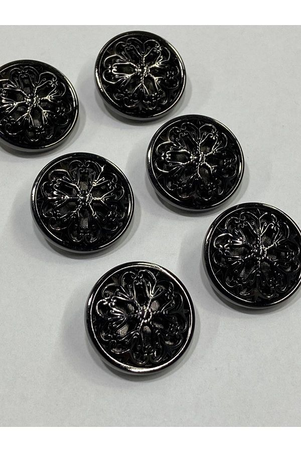 karantuhafiye-Coat Topcoat button / design button / special coated button / Black set of 6 1