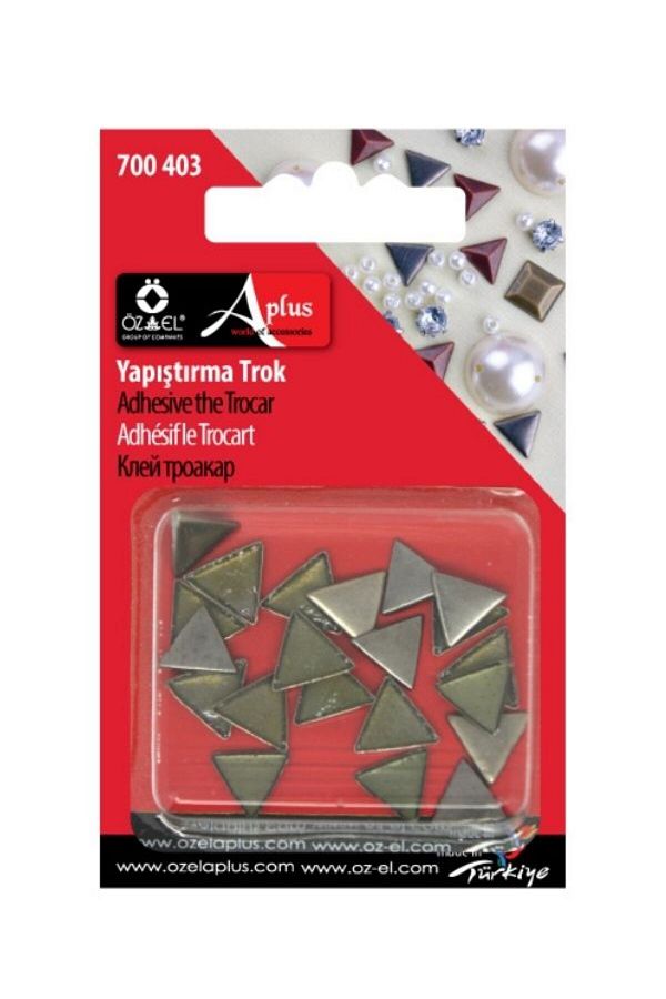 ÖZ-EL AŞ-19Pcs Copper Color Triangle Bonding Troc and Beads Set 1
