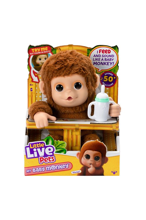 LITTLE LIVE PETS-My Baby Monkey | Adorable Pet Monkey | 50 Sounds/reactions | Interactive Toy | Cute 1