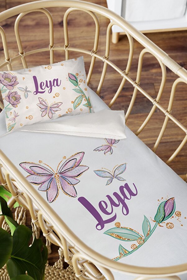 Homamia Isme Özel Anne Yanı 60x100 Beşik Uyku Nevresim Takımı