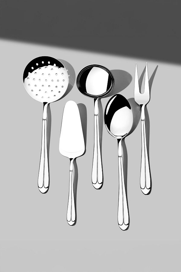 Nehir-Saray Plain 5 Piece Stainless Steel Serving Set 1