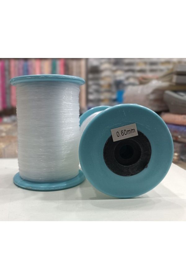 Hobimos-Snur de sfoară plat transparent fără elastic de 0,60 mm (potrivit pentru cristal, geantă de perle și realizarea de accesorii) 1