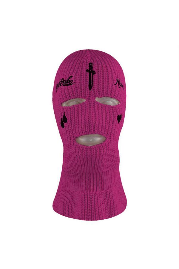 Köstebek-Fuchsia Teardrop - Heart Snow Mask 1