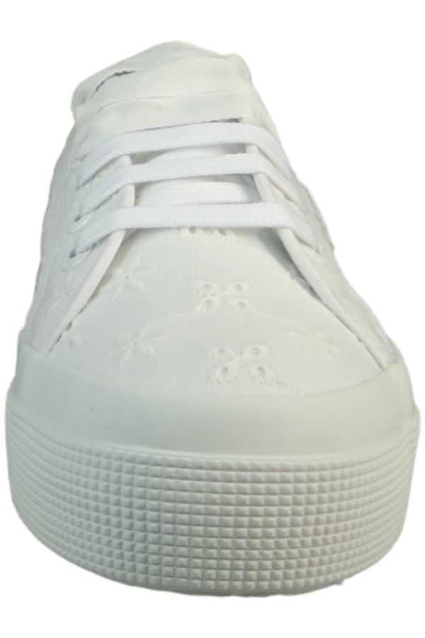 Superga Damen Low Sneaker 2740 Flower Sangallo Low Top S2148KW WeiB A0A Total White Textil Trendyol
