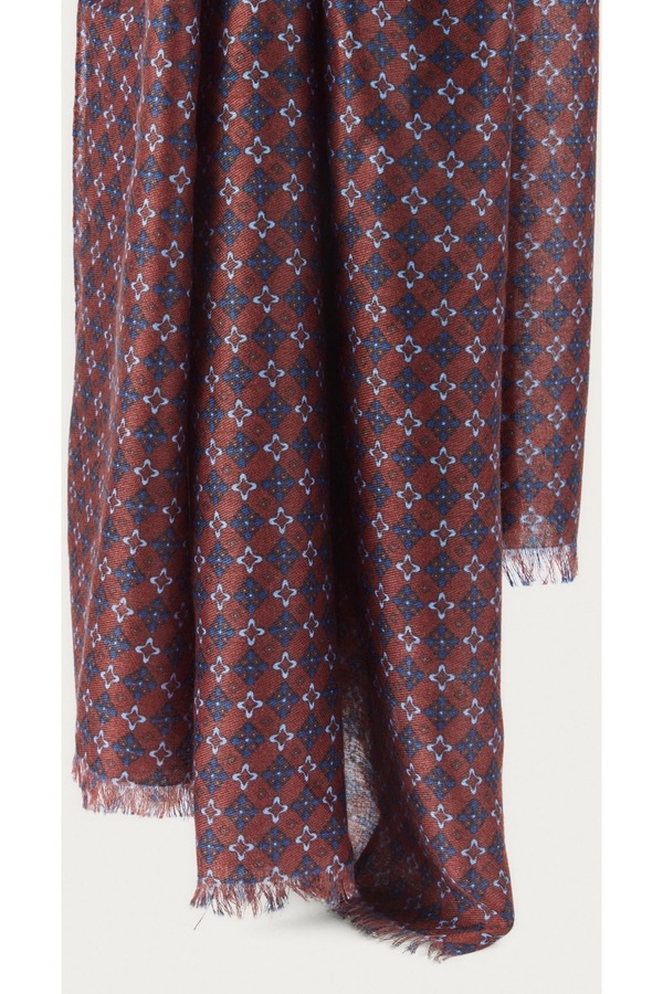 CROATE-Wool Silk Printed Scarf 1