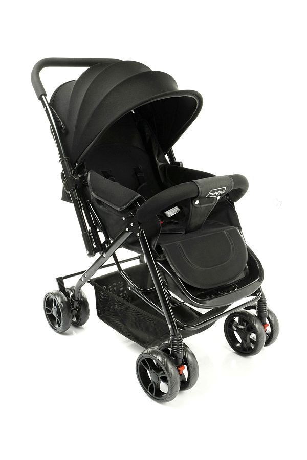 Babyhug-Babyhug Symphony Stroller with Reversible Handle, Mosquito Net,  0-3 Years Black 1