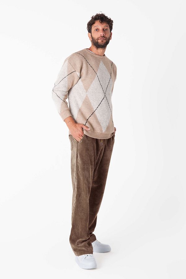 SNUG-Velvet Baggy Trousers 1