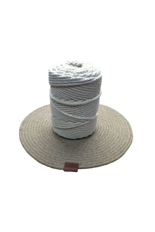 C&A&B KUZEY AVİZE-5 mm 3 Twist 1 Kilo Cotton Macrame Ecru Color Crawl Hobby Rope 1