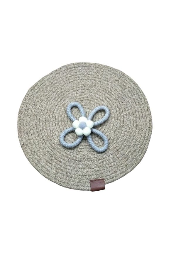 C&A&B KUZEY AVİZE-14 cm Gray Balloon Macrame Pompom 5 Pieces Children's Room Curtain Accessory 1
