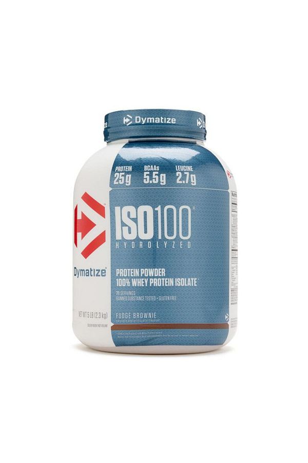 Dymatize-ISO 100 Hydrolyzed whey protein isolate, Fudge Brownie, 5 LB 1