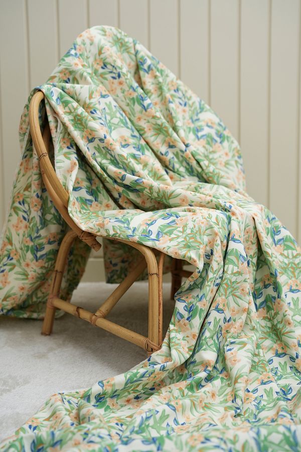 Tuğba Kuğu-Printed Panama Fabric (100% Cotton) |   Boho Greens 1