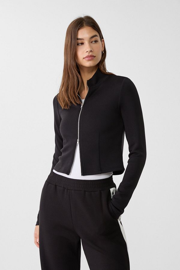Stradivarius-Jacket with Soft Texture and Zipper 1
