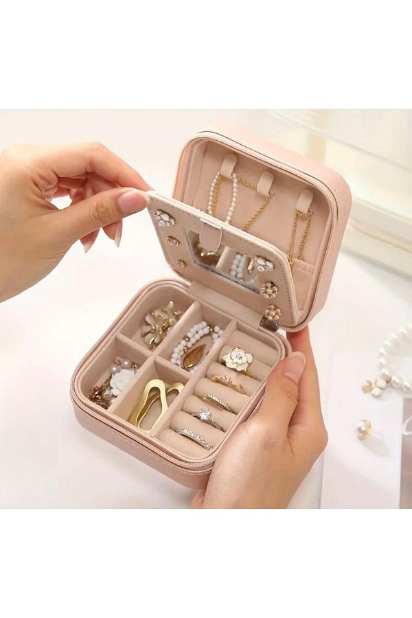 Cleopatra Accessories-Travel Jewelry Jewelry Box Powder Pink 1