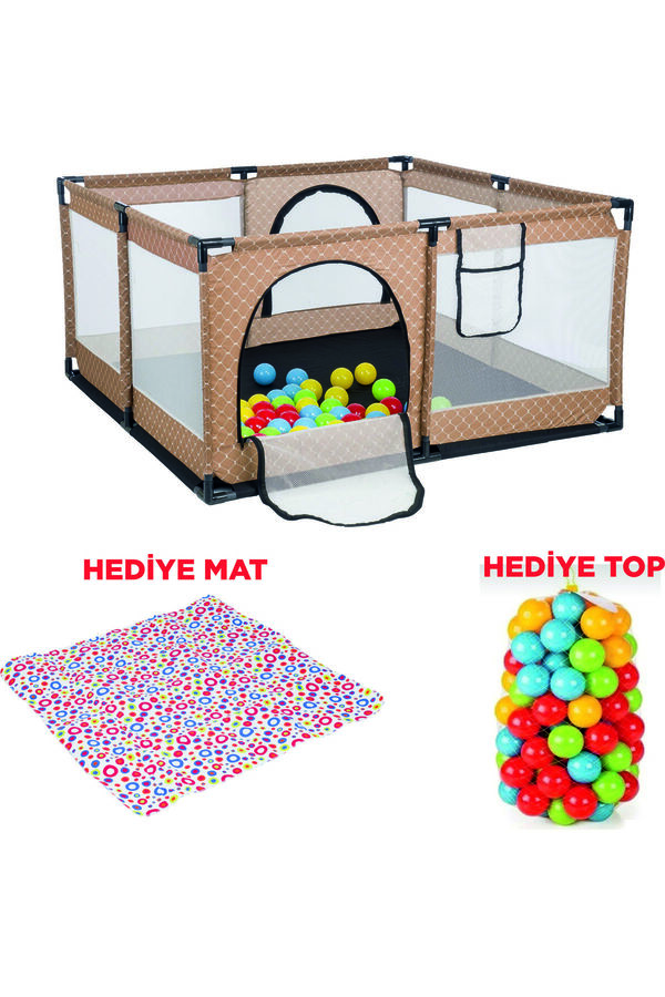 liabebek Bebek ve Çocuk Güvenli Oyun Alanı & Oyun parkı 120x120cm