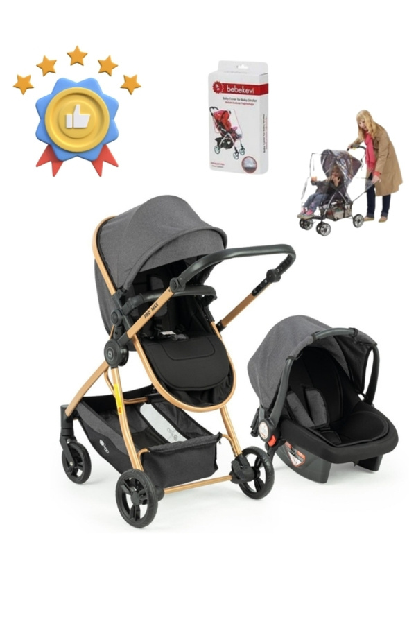 modabebekler NAKRE  PROMAX ÇİFT YÖNLÜ KULLANIM TRAVEL BEBEK ARABASI YAĞMURLUK HEDİYELİ