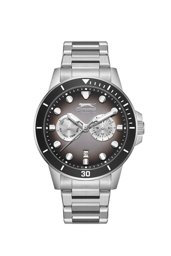 Slazenger-Sl.09.2323.2.01 - 10 Atm Waterproof with Steel Cord Metallic Color Function Center 1