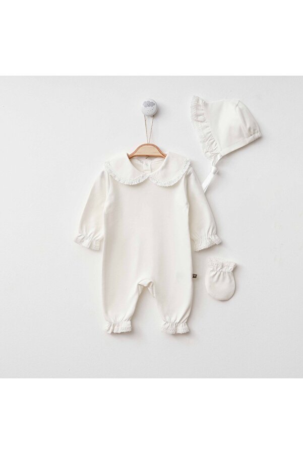 Minimus Yenidoğan Kız Bebek Pamuklu Tulum Hastane Çıkışı Özel Gün Takım Mevlüt Babyshower Düğün Nişan Hediye