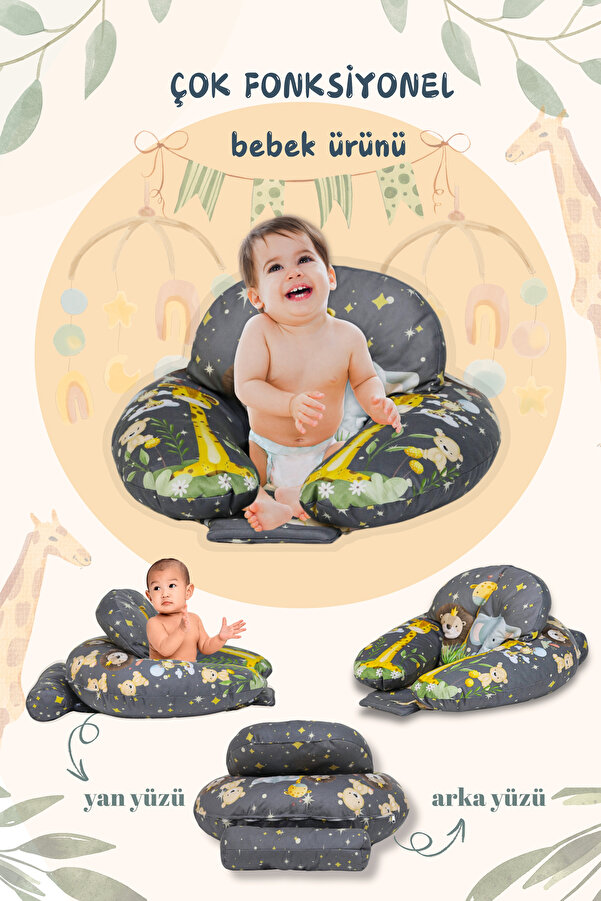 vevons Bebek Oturma Destek Minderi  FONKSİYONEL  Emzirme Yastığı