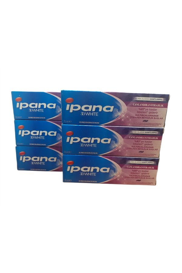 İpana-3D White Revivating Freasure Tooth Paste 75 ml X 6 Pieces 1