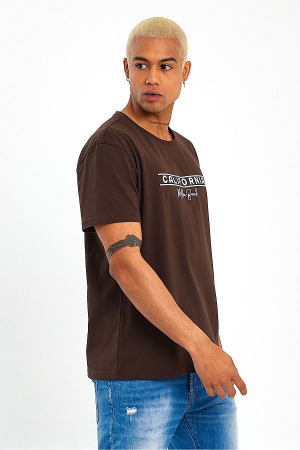 Superlife-Ανδρικό μπλουζάκι με λαιμόκοψη Superlife - Regular Fit California printed T-shirt 1