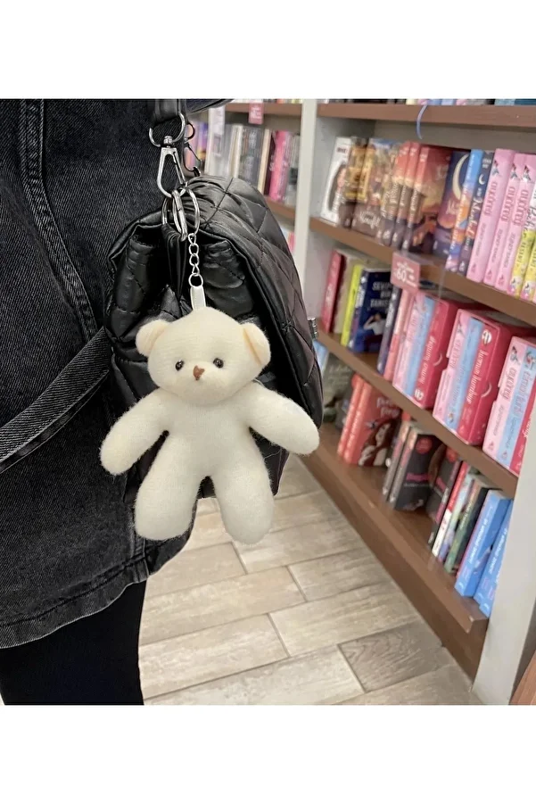 LUZAB-2 Pieces Teddy Bear Gift Keychain Sweet Teddy Bear Bear Bag Pen Holder Can Be Attached to the Zipper End 1