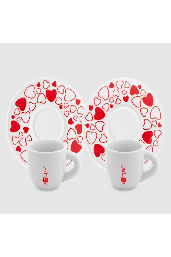 Bialetti-Set of 2 Espresso Heart Cups 1