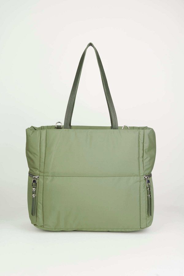 Shoulder bag with zipper closure on sale