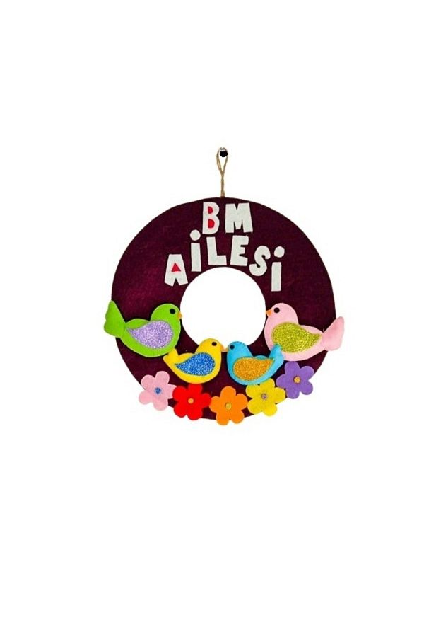 B&M-100% Handmade Door Ornament with Bird Figure - Felt Specially Designed and Written 1