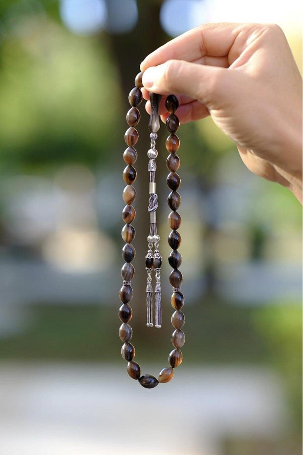 dergah tesbih-Bostancı Series تصميم فضي Bu-falo Boy-nuzu Prayer Beads 1