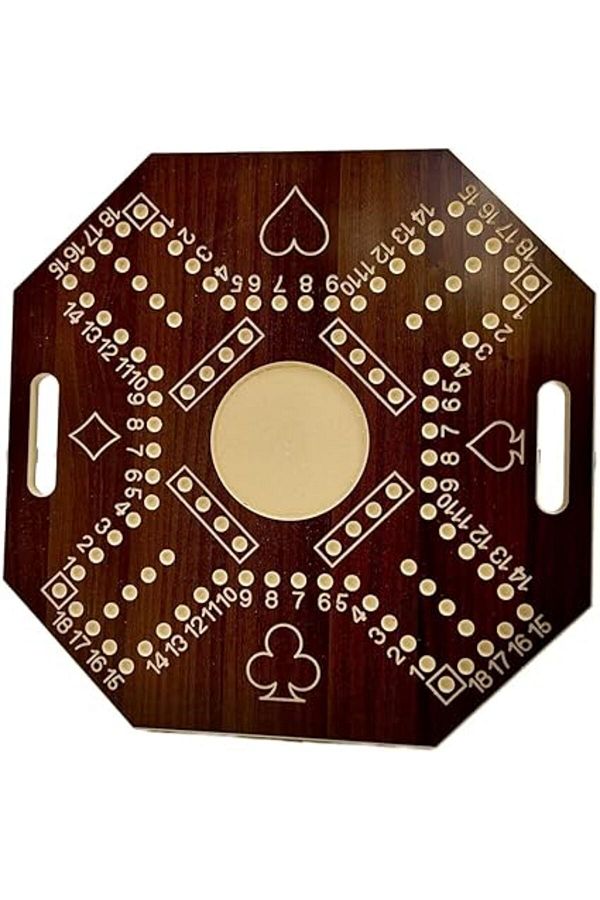 ALBADER-Numbered Jackaroo Wooden Board Game Big-Size For 4 Players With Cards & Marbles 1