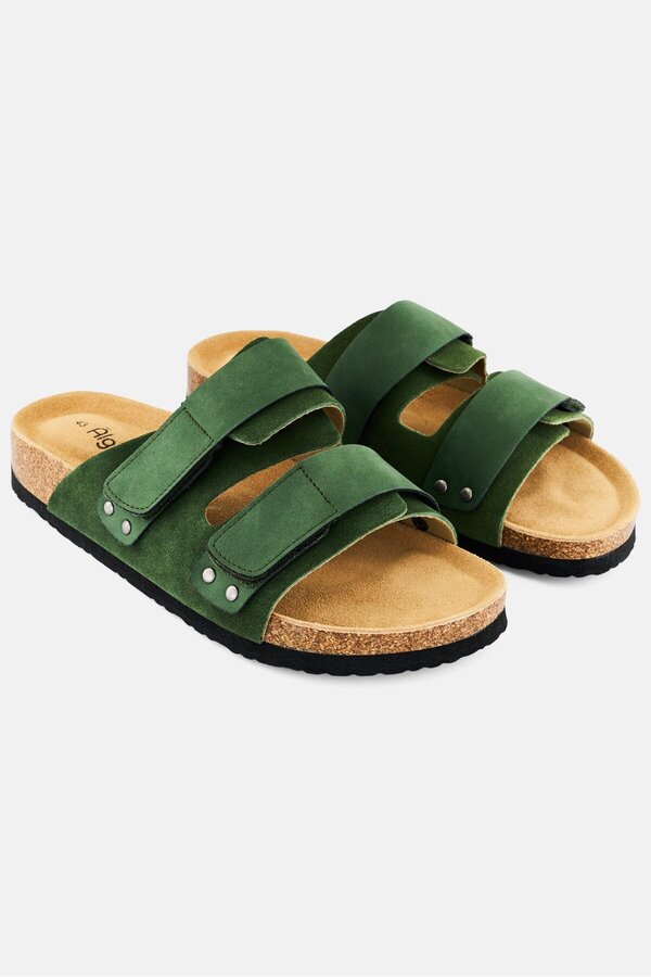 SCHOLL ● Cork Two Strap Sandals - Khaki footbed_sandals_for_toddlers.