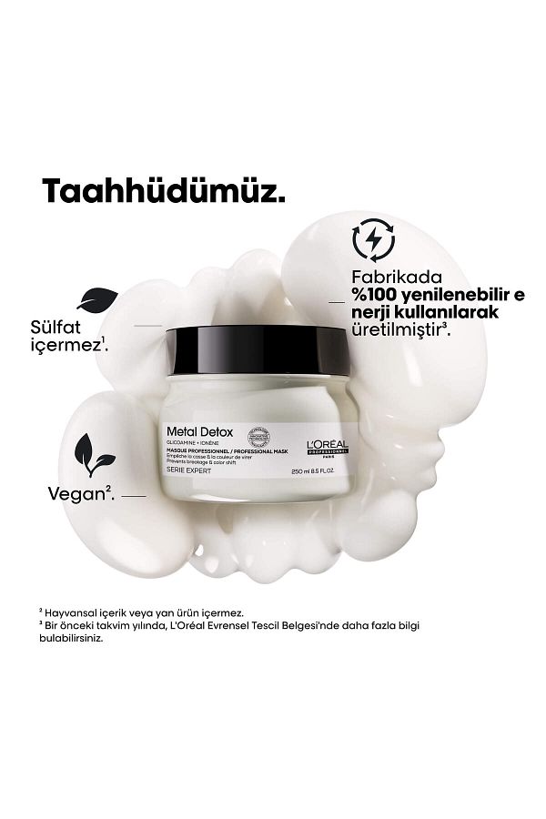 L'oreal Professionnel-قناع الشعر المعدني ديتوكس 250 مل قناع تقوية لوريال بروفيشنال المضاد للكسر (تقليل 87%) 1