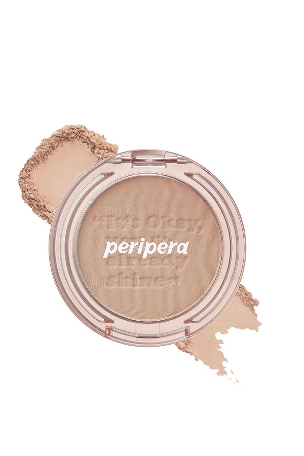PERIPERA-Peripera Pure Blushed Sunshine Cheek - Sebum Balancing Powder Blush in Pastel Tones (08 Cotton Nude) 1