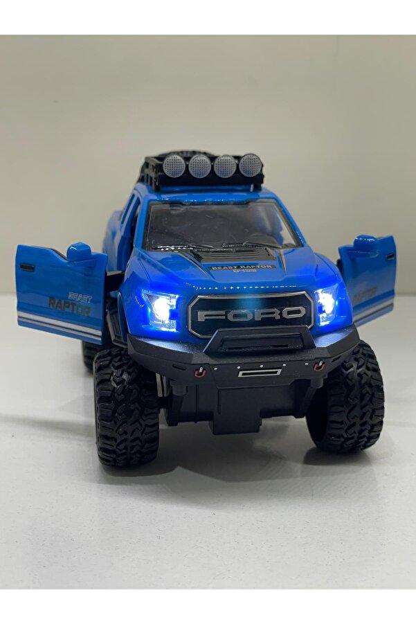 Shem SCOWETTO Sürtmeli Sesli Işıklı Müzikli Off-Road  Araba 18 cm Açılabilir Kapılar Off Road Araba