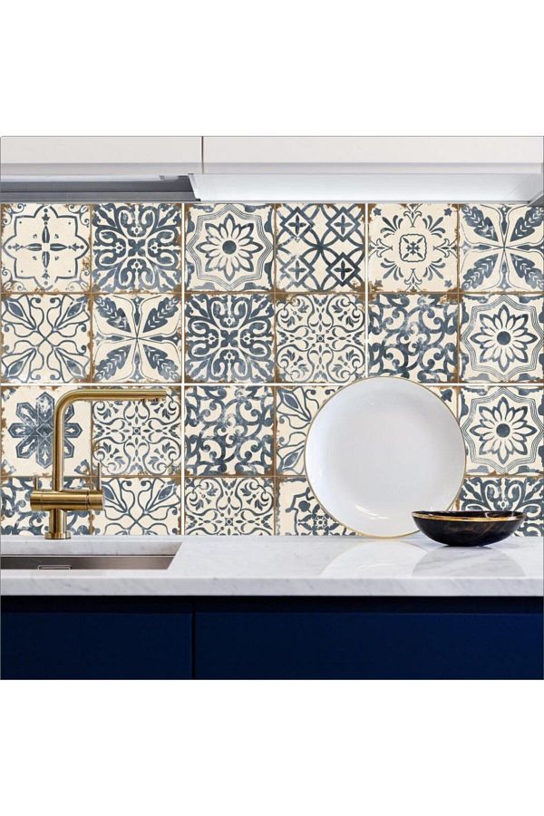 Bigaimaj-Kitchen Griddle - Self Adhesive Foil Coating and Tumbled Stone Pattern 1