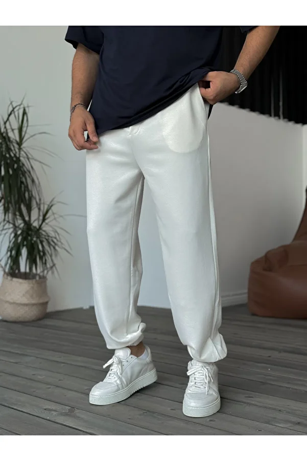 BYBASICMAN-Ecru Elastic Cotton Tracksuit Ers-0350 1