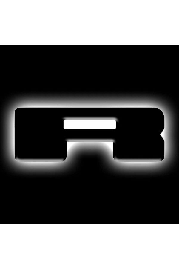 oracle-Universal Illuminated LED Letter Badge - Matte Black Surface - R - White LED 1