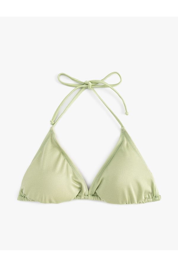 Koton-Drawstring Triangle Bikini Top 1
