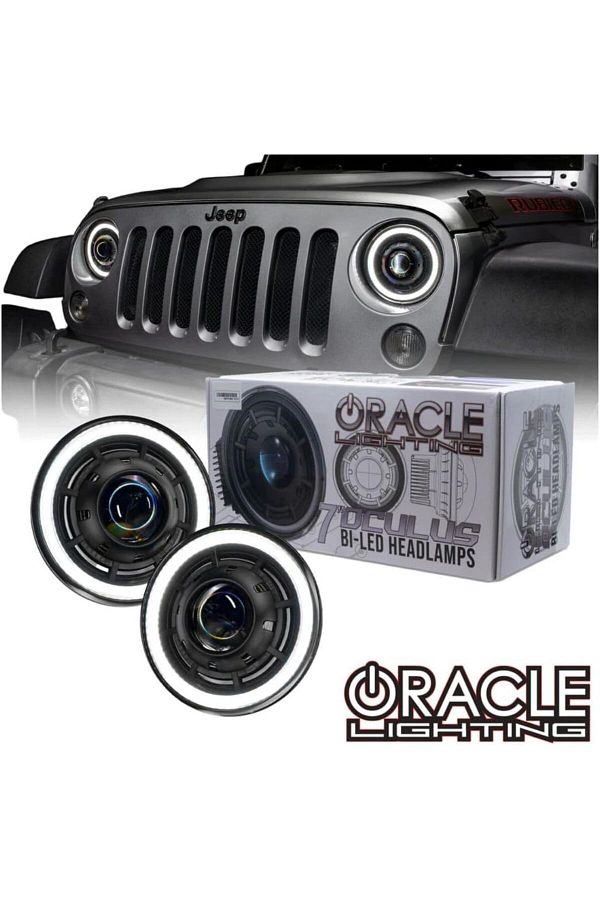 oracle-مصابيح أمامية Oculus Bi-LED Projector لسيارة Jeep Wrangler JK 07-17 1