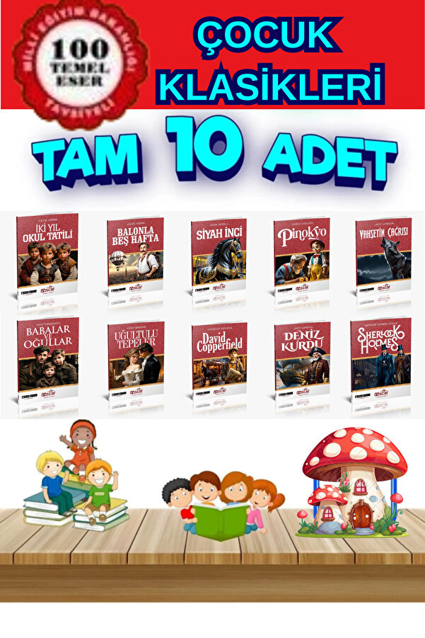 GÖNÜL YAYINCILIK Gönül Neşeli Çocuk Klasikleri 4-5-6 Ve 7.sınıflara Uygun Okumayı Sevdiren 10'lu Hikaye Seti