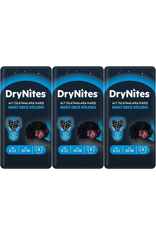 DryNites Huggies 9'lu Gece Külodu Büyük Erkek - 3 'lü Paket