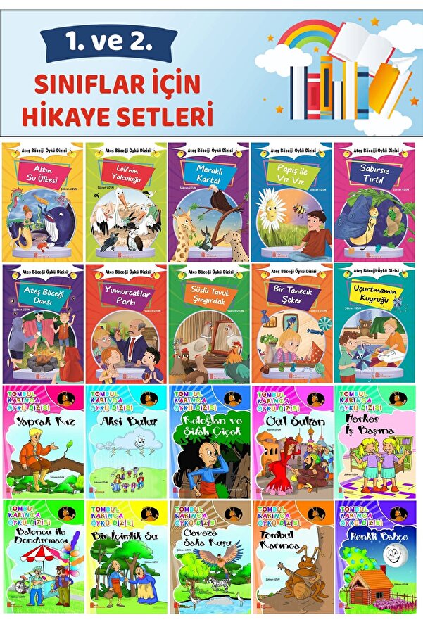 Ata Yayıncılık 1.ve2.Sınıflara Uygun Okumayı Sevdiren 32 Sayfalık 20 li Hikaye Seti