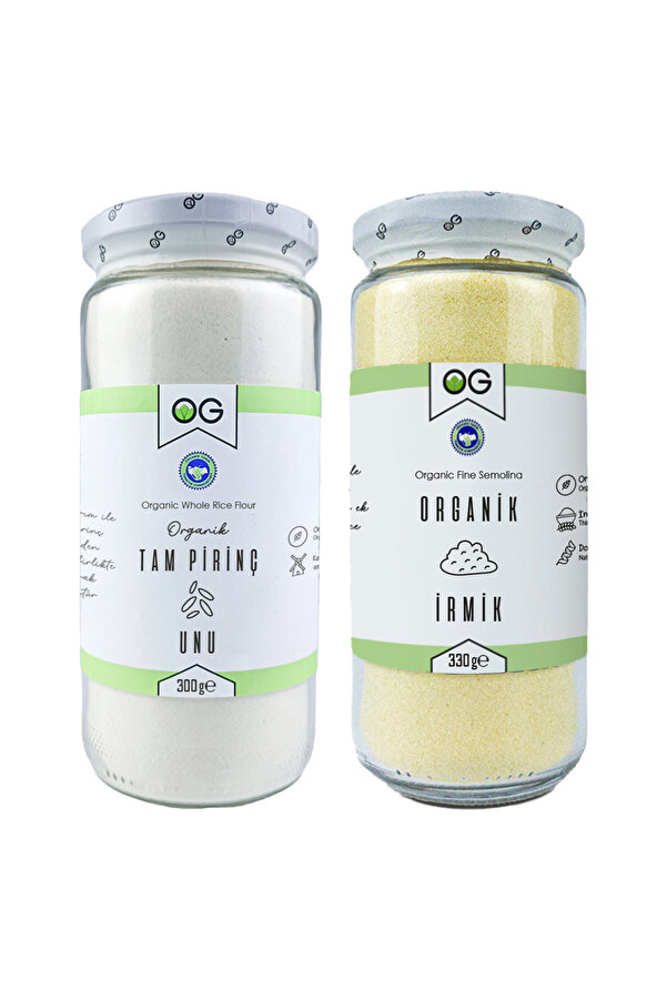 OG natural Organik Tam Pirinç Unu ve Organik İrmik Seti