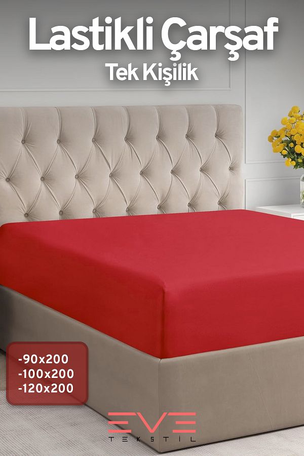 Eve Tekstil-Single Rainforce Fabric Elastic Sheet and Pillow Case Set 1