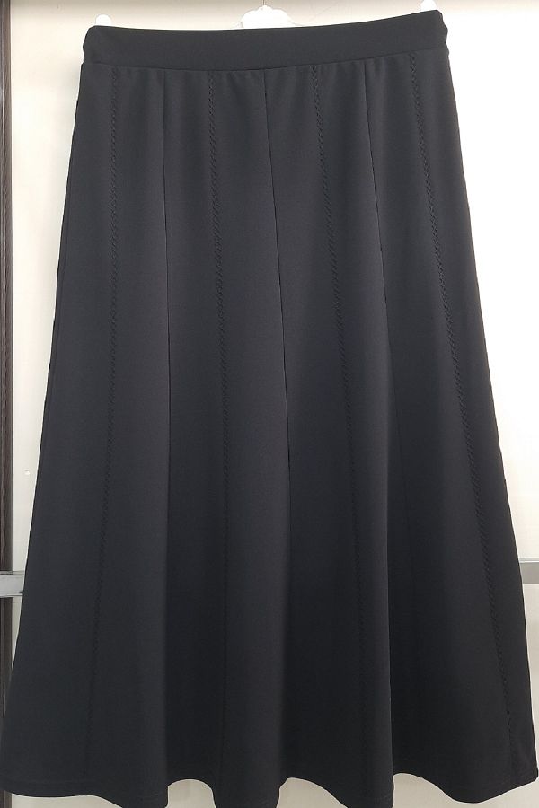 N.Y.YILDIZ-Star New 1,Sinif - Plus Size Scuba Skirt with Stretch and Buttons 1