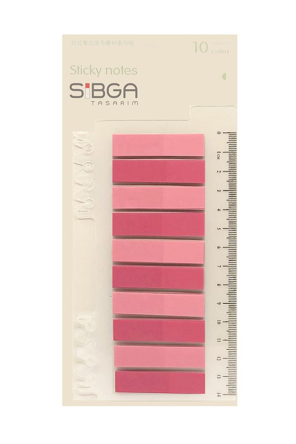sibga tasarım-Post-It Transparent Pink Bookmark - 200 Sheets of Note Paper 1