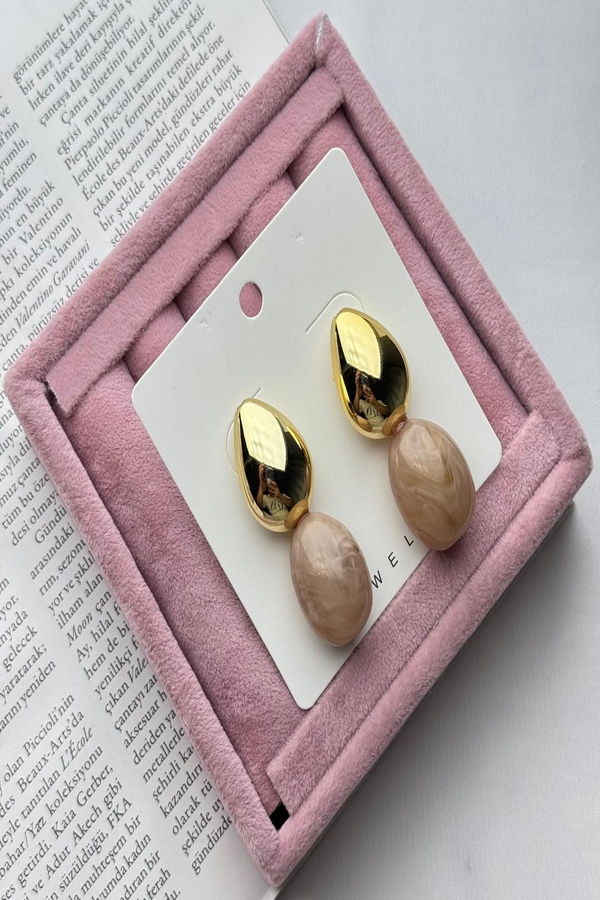 DEMOKAN-Women's Earrings Vip Series Imported Zircon Botega-Damla Model Acrylic Look Does Not Tarnish Earrings 1